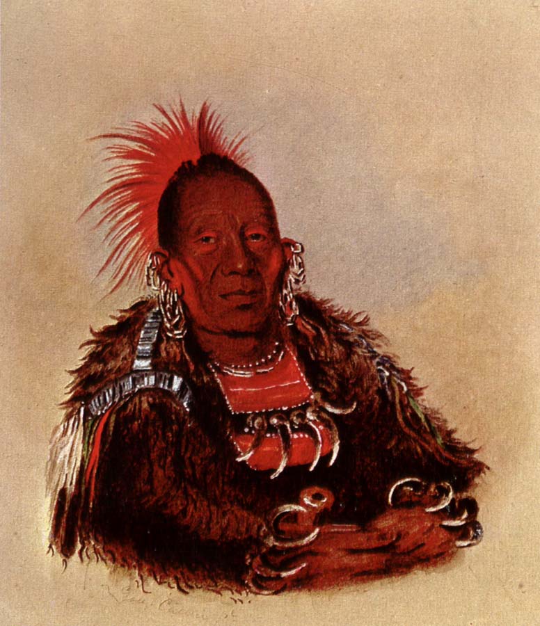 George Catlin Wah-ro-Nee-Sah,Oto Chief